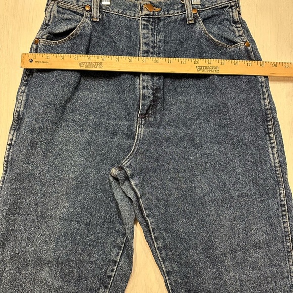 Vintage Wrangler Women’s Jeans 13/14 x 34 High Rise Blue Denim Made in USA Mom - Picture 4 of 10